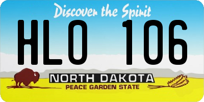 ND license plate HLO106