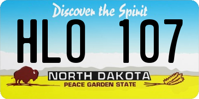 ND license plate HLO107