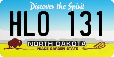 ND license plate HLO131