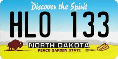 ND license plate HLO133
