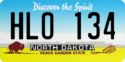 ND license plate HLO134