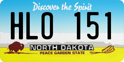 ND license plate HLO151