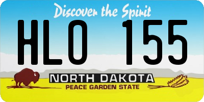 ND license plate HLO155