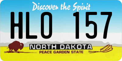 ND license plate HLO157