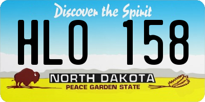 ND license plate HLO158
