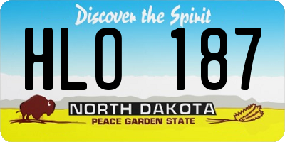 ND license plate HLO187