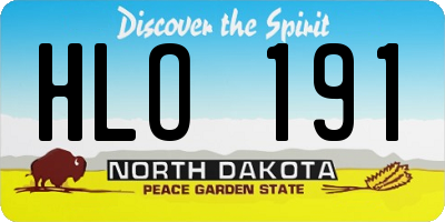 ND license plate HLO191