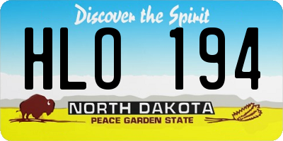 ND license plate HLO194