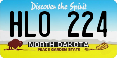 ND license plate HLO224