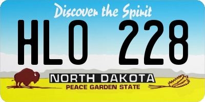 ND license plate HLO228