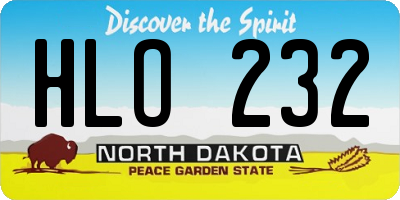 ND license plate HLO232