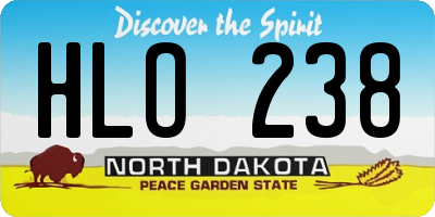 ND license plate HLO238