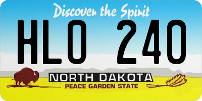 ND license plate HLO240