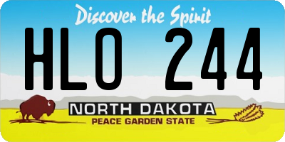 ND license plate HLO244