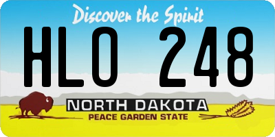 ND license plate HLO248
