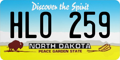 ND license plate HLO259