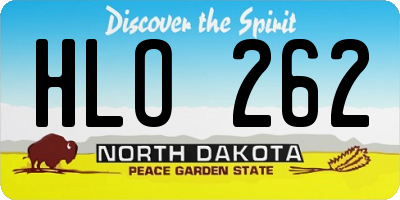 ND license plate HLO262