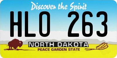 ND license plate HLO263