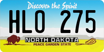 ND license plate HLO275