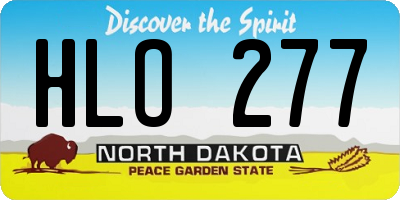 ND license plate HLO277