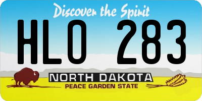 ND license plate HLO283