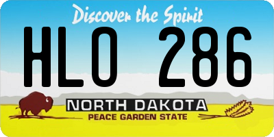 ND license plate HLO286