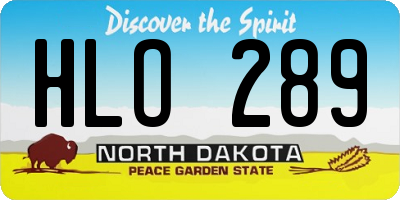 ND license plate HLO289