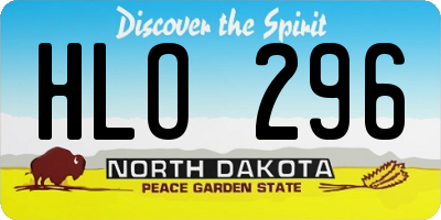 ND license plate HLO296