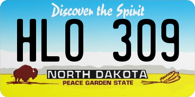 ND license plate HLO309