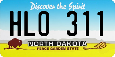 ND license plate HLO311