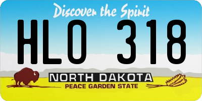 ND license plate HLO318