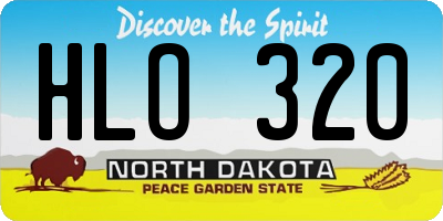 ND license plate HLO320