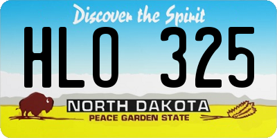 ND license plate HLO325