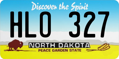 ND license plate HLO327