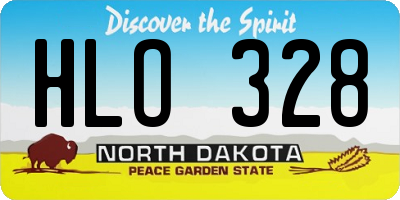 ND license plate HLO328