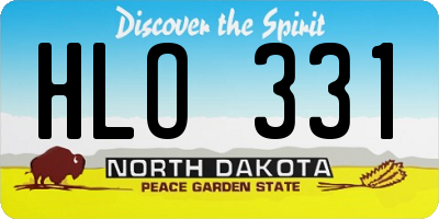 ND license plate HLO331