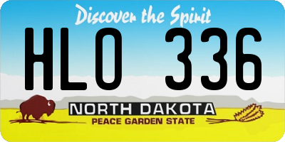 ND license plate HLO336