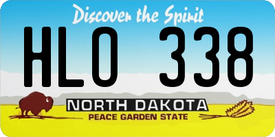 ND license plate HLO338