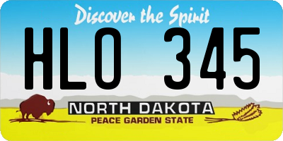 ND license plate HLO345