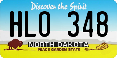 ND license plate HLO348