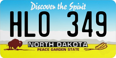 ND license plate HLO349