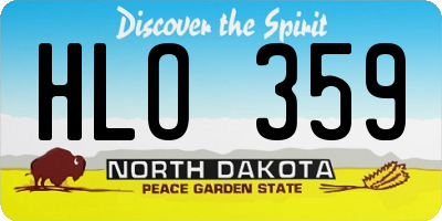 ND license plate HLO359