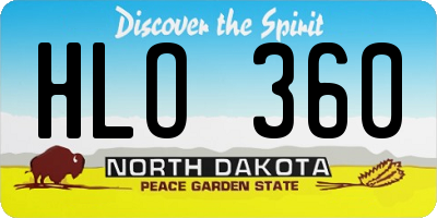 ND license plate HLO360