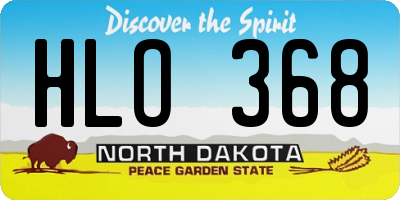 ND license plate HLO368
