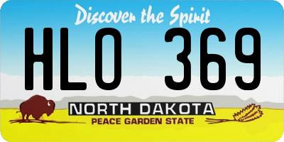 ND license plate HLO369