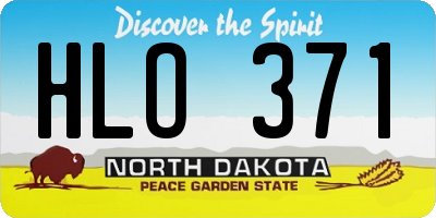 ND license plate HLO371
