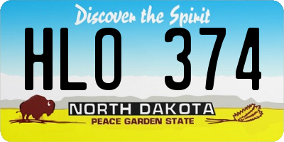 ND license plate HLO374