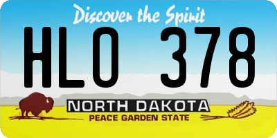 ND license plate HLO378