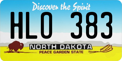 ND license plate HLO383