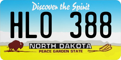 ND license plate HLO388